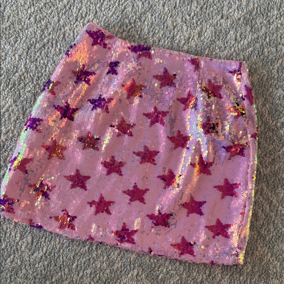 Nasty Gal Dresses & Skirts - Pink Sequin Star Skirt, 4